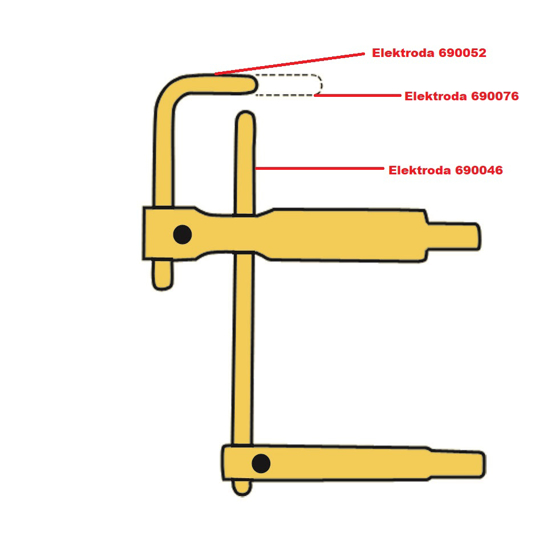 Obrázek z Elektroda pro čelisti XA5 Telwin 690046 